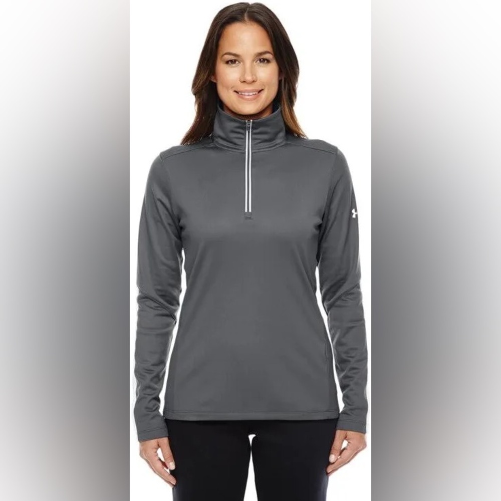 New Under Armour Women’s Quarter Zip Qualifier Gray pullover jacket Size Small